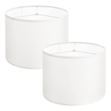 Būgninė lempos gaubtas 2 vienetų rinkinys (off-white)0