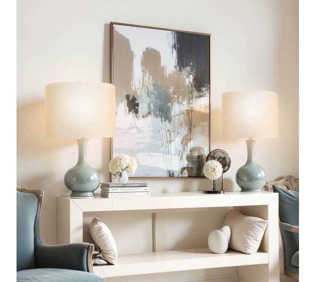 Būgninė lempos gaubtas 2 vienetų rinkinys (off-white)7