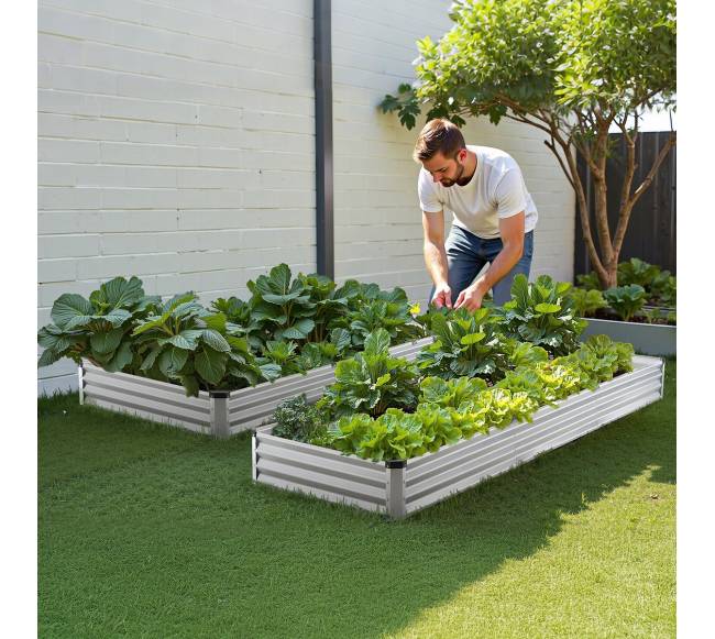 Metalinė pakelta daržo lova 360x120x28 cm7