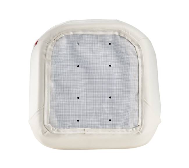 Baltos spalvos valtis kapitonų sėdynė8