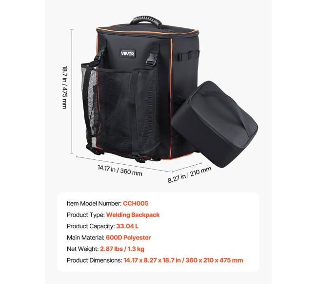 33 l suvirintojo kuprinė įrankiams ir šalmui6