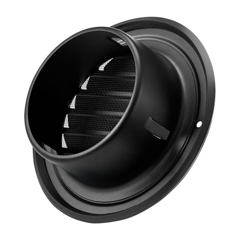 97 mm apvalus ventiliatorius, nerūdijantis plienas, juodas0