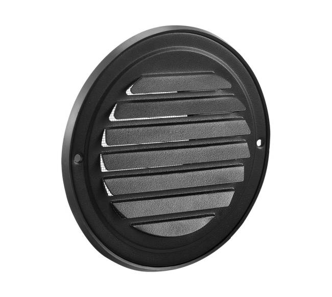 97 mm apvalus ventiliatorius, nerūdijantis plienas, juodas8