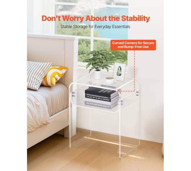 Akrilinis staliukas su 2 lentynomis3