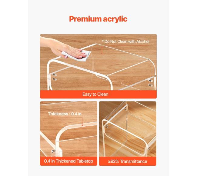 Akrilinis staliukas su 2 lentynomis4