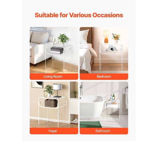 Akrilinis staliukas su 2 lentynomis5