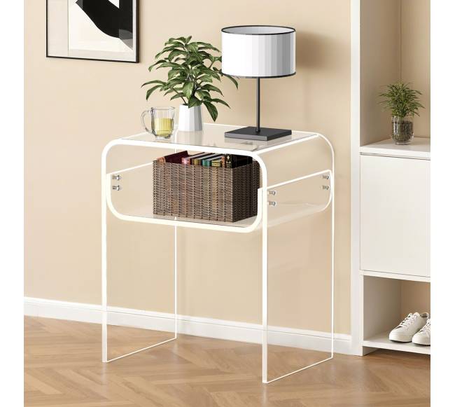 Akrilinis staliukas su 2 lentynomis7