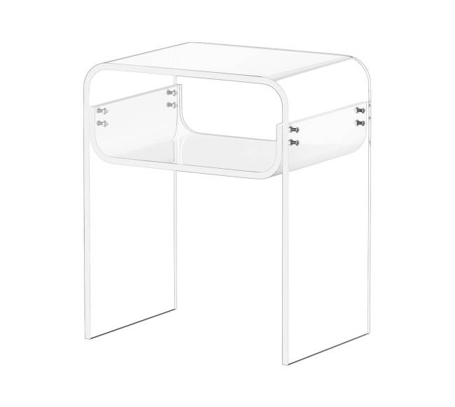 Akrilinis staliukas su 2 lentynomis9