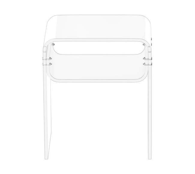 Akrilinis staliukas su 2 lentynomis10