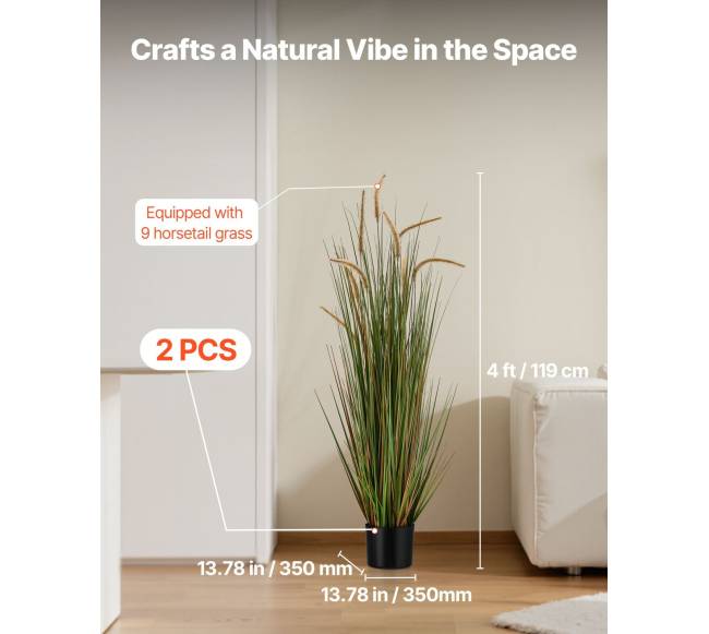 Dirbtinė viksvuolė vazonėlyje, 2 vnt.1