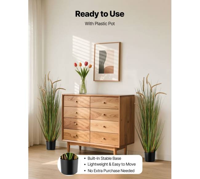 Dirbtinė viksvuolė vazonėlyje, 2 vnt.5