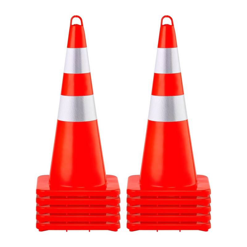 Eismo kūgiai 10 vnt, 73 cm PVC oranžiniai0