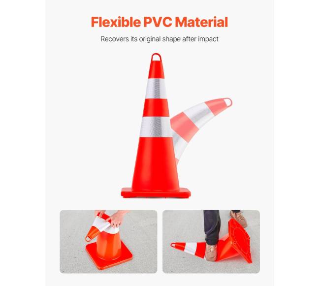 Eismo kūgiai 10 vnt, 73 cm PVC oranžiniai3