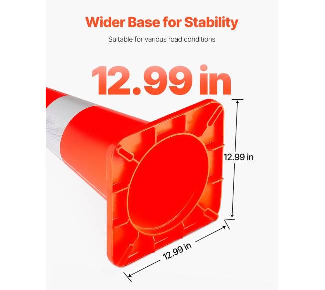 Eismo kūgiai 10 vnt, 73 cm PVC oranžiniai4