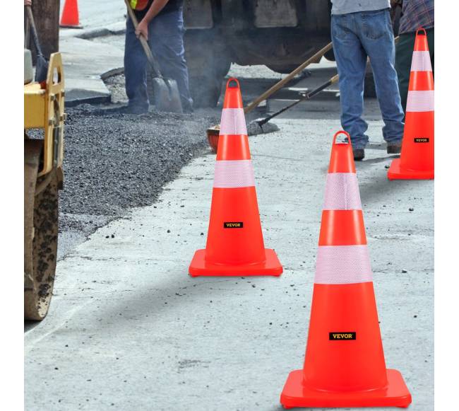 Eismo kūgiai 10 vnt, 73 cm PVC oranžiniai7