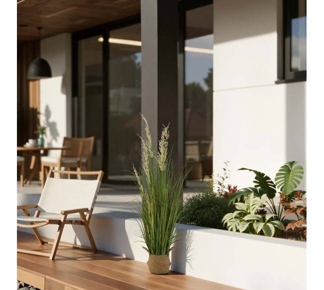 Dirbtinė nendrių žolė su vazonu7