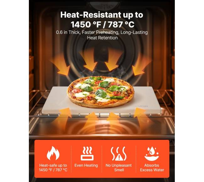 Stačiakampė picos akmens plokštė 38x30 cm2