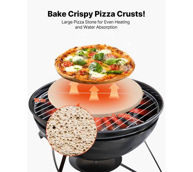 Apvali picos akmens plokštė 381 mm iš kordierito1