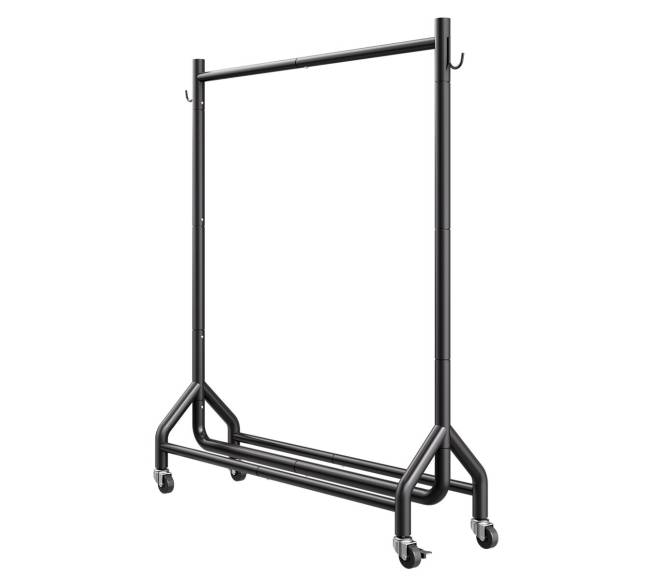 Drabužių kabykla su ratukais ir šoninėmis kabliukais9