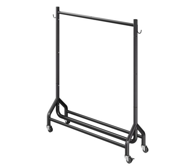 Drabužių kabykla su ratukais ir šoninėmis kabliukais10