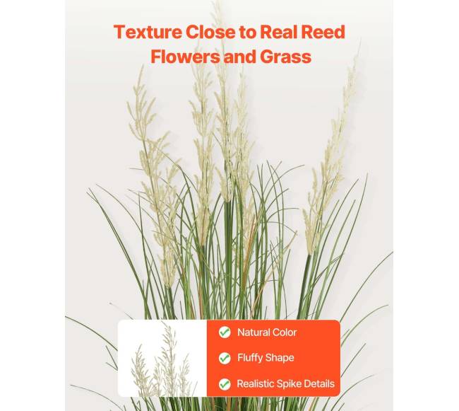 Dirbtinė žolė su nendre puode, 2 vnt.2