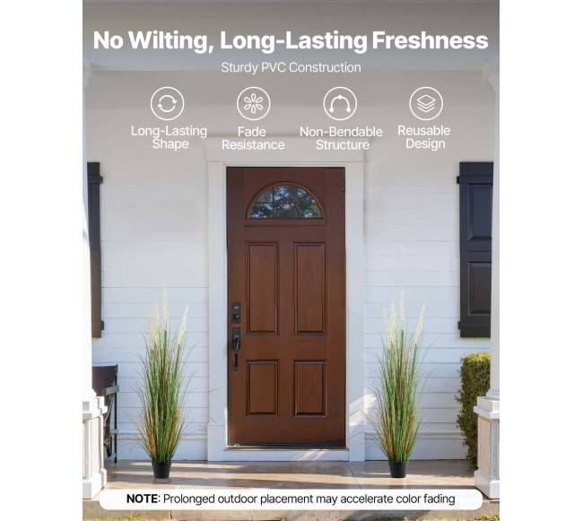 Dirbtinė žolė su nendre puode, 2 vnt.3