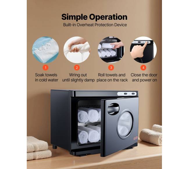 Karšto rankšluosčių šildytuvas, 23L talpos šildymo spinta4