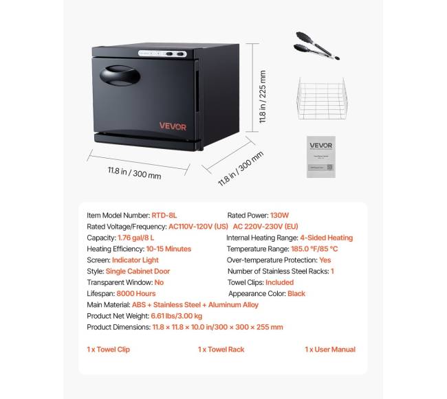 Rankšluosčių šildytuvas 8L su nerūdijančio plieno stovu6