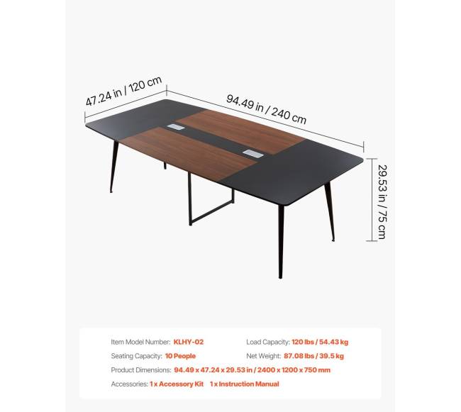 Konferencinis stalas 240 cm 10 asmenų6