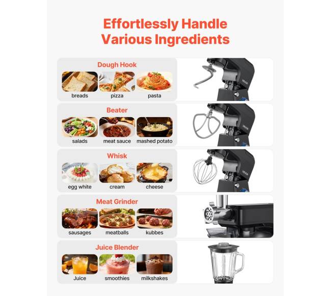 Universalus virtuvės maišytuvas 7,8 L 1500W1