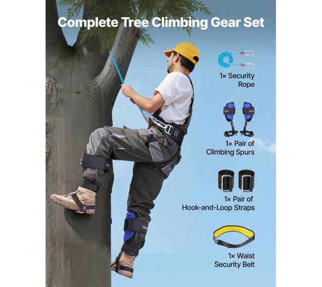 Medžių laipiojimo spygliai su diržais2