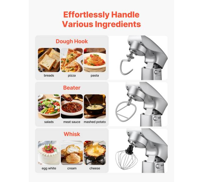 Standinis mikseris 4.2 L elektrinė virtuvės maišyklė1