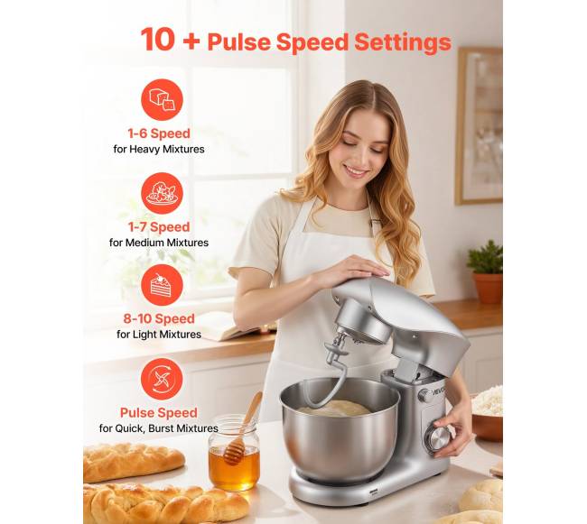 Standinis mikseris 4.2 L elektrinė virtuvės maišyklė3