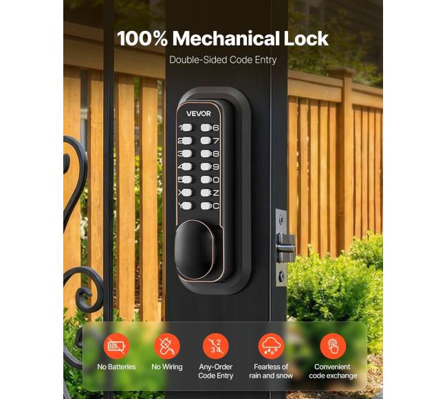 mechaninė užrakto sistema su kodu1