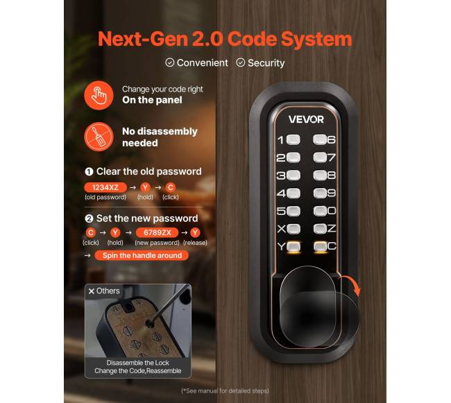 mechaninė užrakto sistema su kodu3