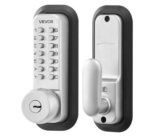 mechaninė bekontaktė durų spyna, sidabrinė9