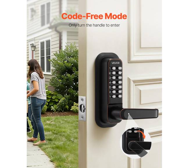 Mechaninė beraktė durų spyna su kombinacija4