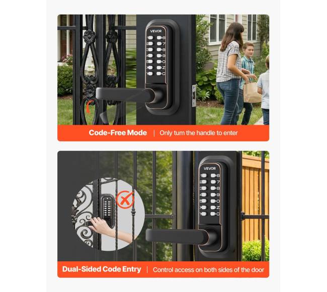 Mechaninė durų spyna be rakto4