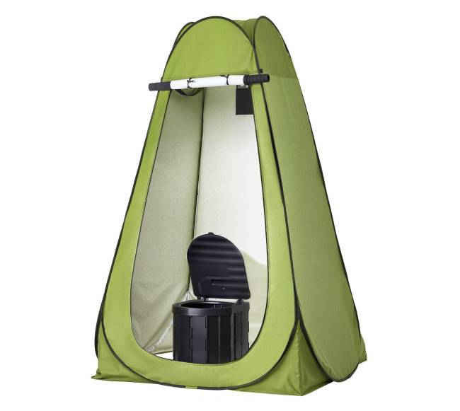 Sulankstomas tualetas su privatumo palapine0