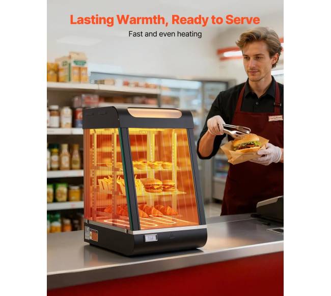 Trijų lygių maisto šildytuvas su LED šviesa1