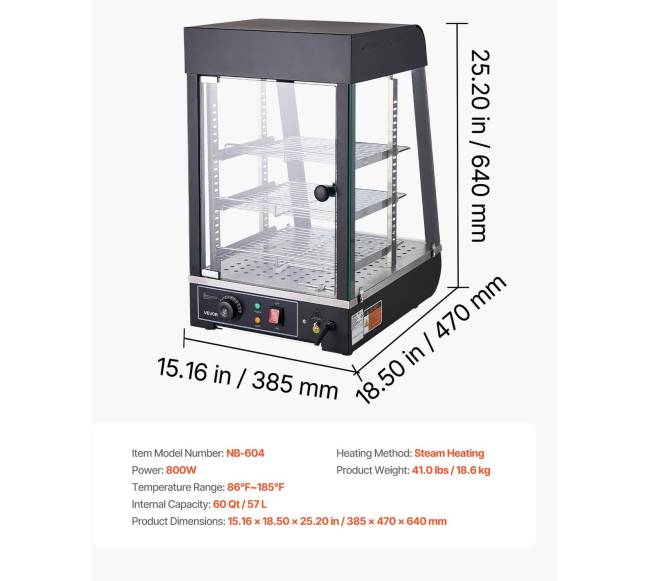 Trijų lygių maisto šildytuvas su LED šviesa6