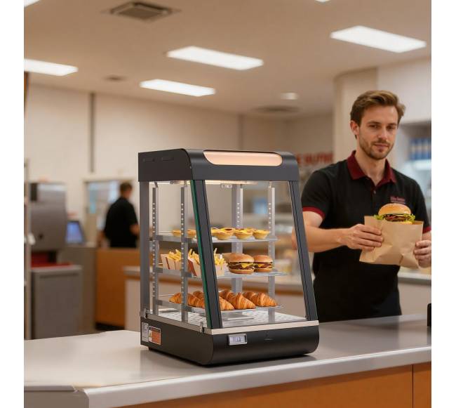 Trijų lygių maisto šildytuvas su LED šviesa7