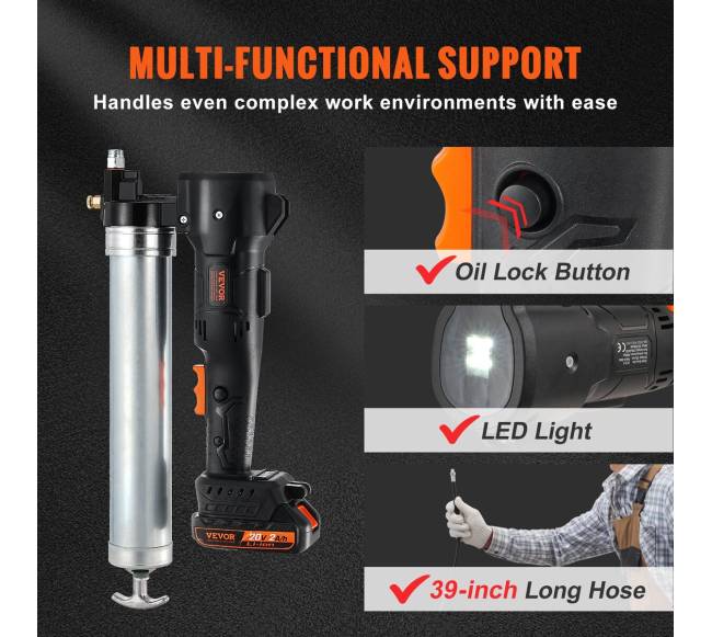 Belaidė tepalo pompa 20 V 2,0 Ah su dėže3