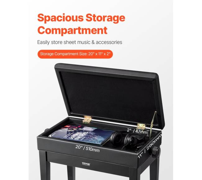 Reguliuojama pianino suoliukas su laikikliu2