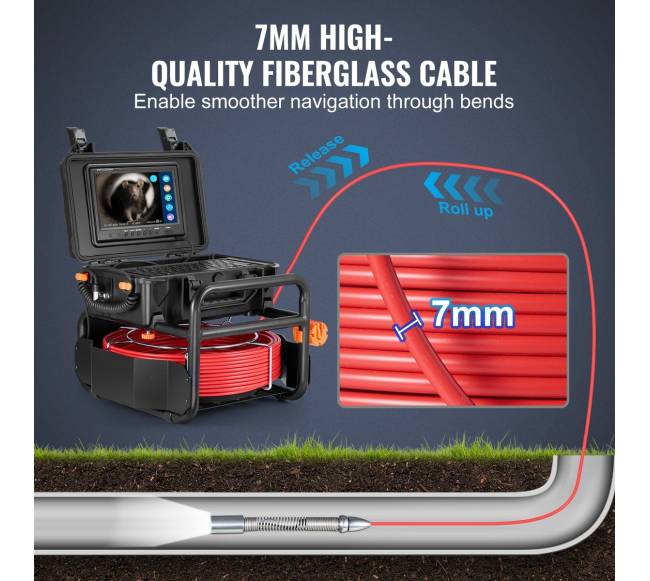 Savitakinis kanalizacijos kamera su 512 Hz siųstuvu5