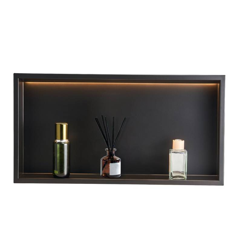 Dušo niša su LED juosta iš nerūdijančio plieno0