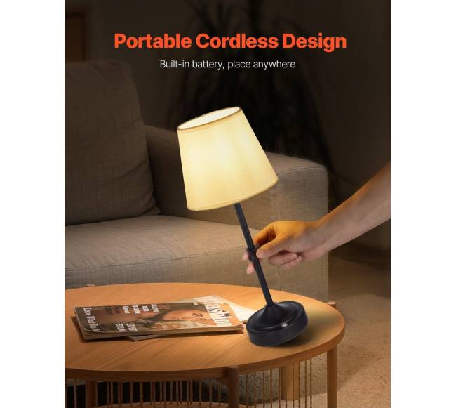 Belaidis stalo šviestuvas 2 vnt. su baterija2