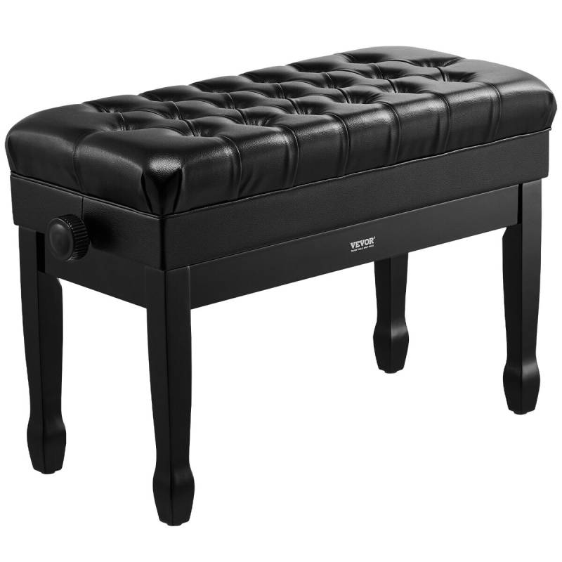 Reguliuojama pianino suolo kėdutė su daiktadeže0