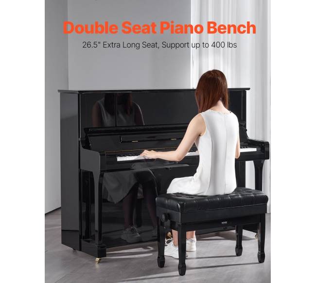 Reguliuojama pianino suolo kėdutė su daiktadeže1