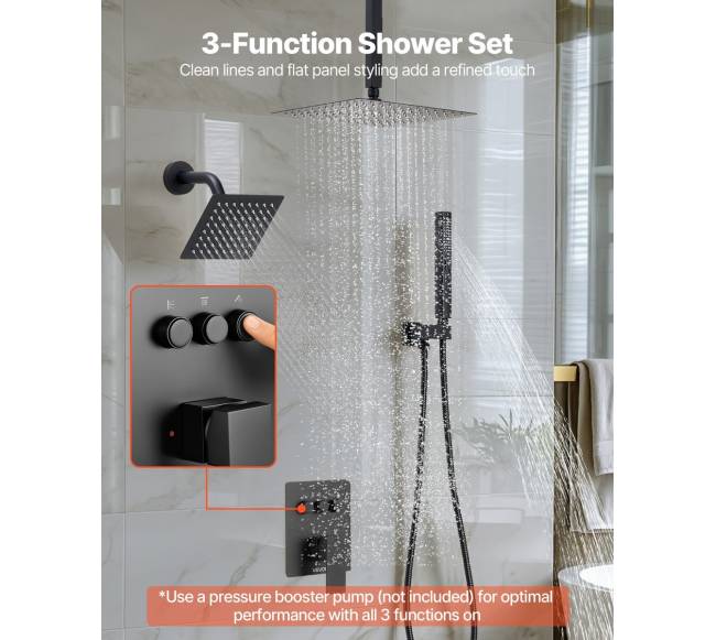 Sieninis dušo komplektas su lietaus dušu1